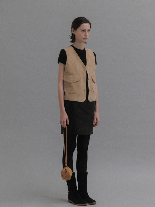 Nothing Written Nella suede strap mini bag (Cheddar)