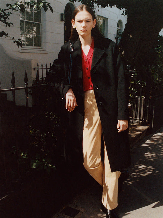 [raive] Single Cashmere Coat in Black VW3WH021-10