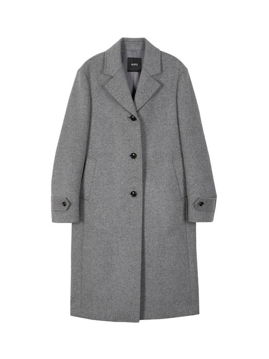 [raive] Single Cashmere Coat in M/Grey VW3WH021-1F
