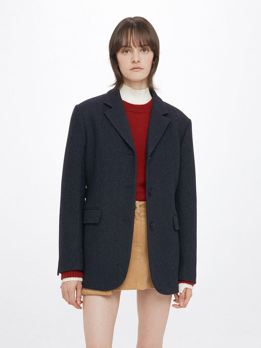 [raive] Overfit Jacket in Navy VW3WJ045-23