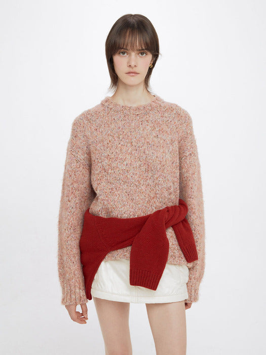 [raive] Multi Color Knit in Pink VK3WP174-72