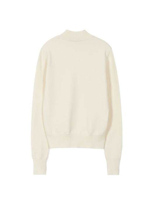 [raive] Half Neck Knit in Cream VK3WP152-9A