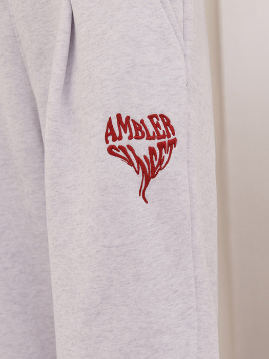 [ambler] Heart Sunset Straight 2-Way pants AP703 (White-Melange)