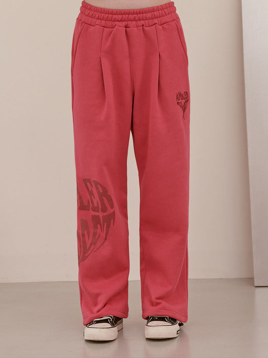 [ambler] Heart Sunset Straight 2-Way pants AP703 (Pink)