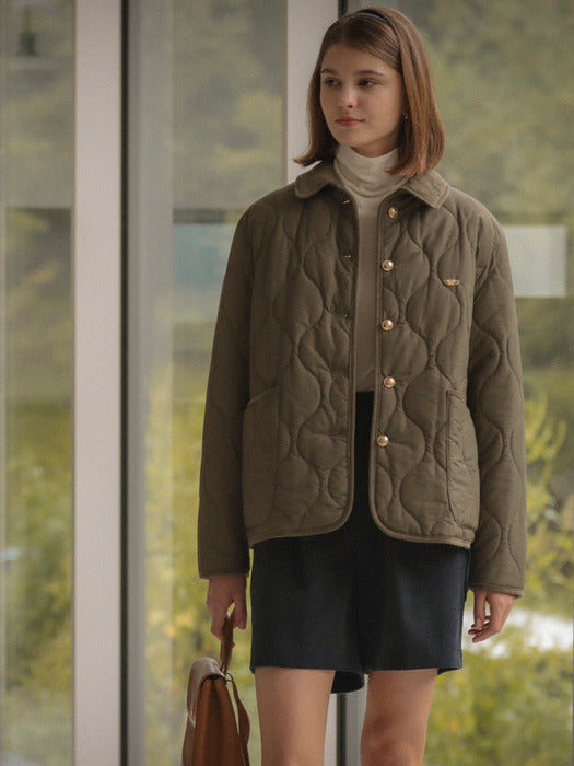 [TILLIDIE] Ryker corduroy collar padding(Khaki)