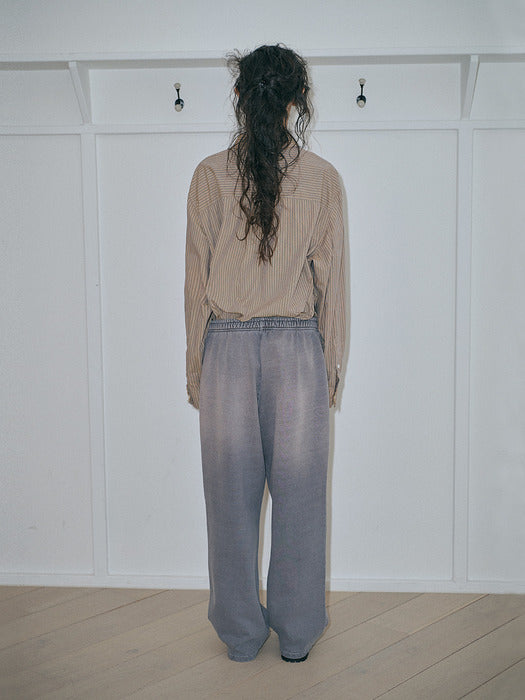 FADED COTTON SWEATPANTS_purple