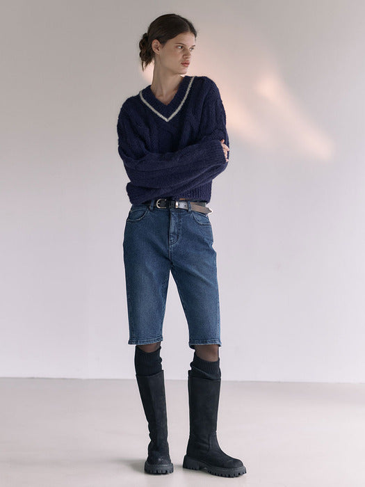 [loeuvre] Winter Denim Biker Shorts SJ3WL460-22