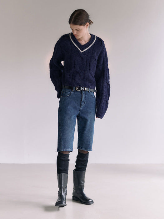 [loeuvre] Winter Denim Biker Shorts SJ3WL460-22