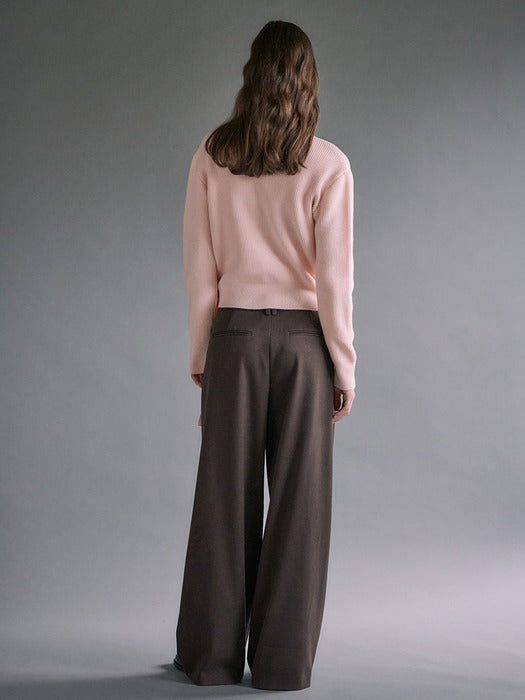 [loeuvre] Wool Blended Two Tuck Wide Pants SW3WL453-93
