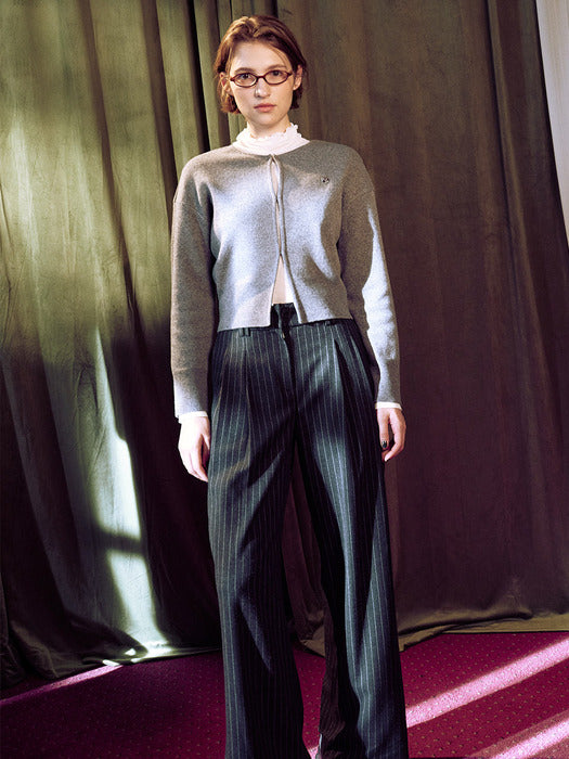 [loeuvre] Wool Blended Two Tuck Wide Pants SW3WL453-13