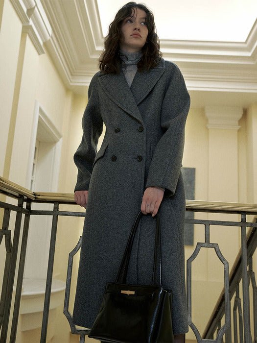 [loeuvre] Wool Blended Slim Double Coat SW3WH414-1F
