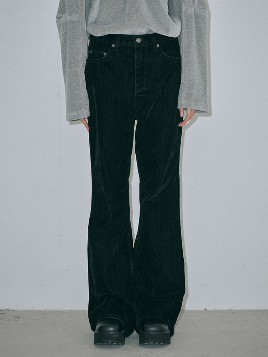 VELVET BOOTSCUT DENIM_black