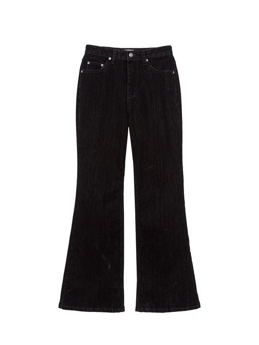 VELVET BOOTSCUT DENIM_black