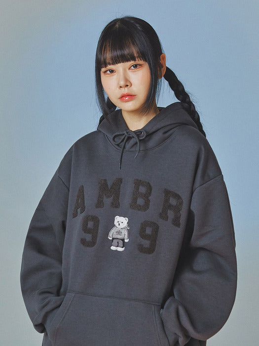 [ambler] 99 AMBLER Over fit Hoodie AHP1019 (Dark-Gray)