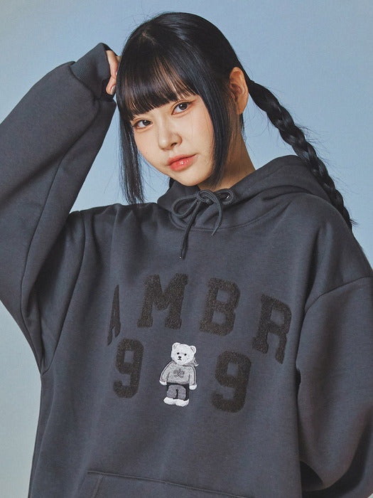 [ambler] 99 AMBLER Over fit Hoodie AHP1019 (Dark-Gray)