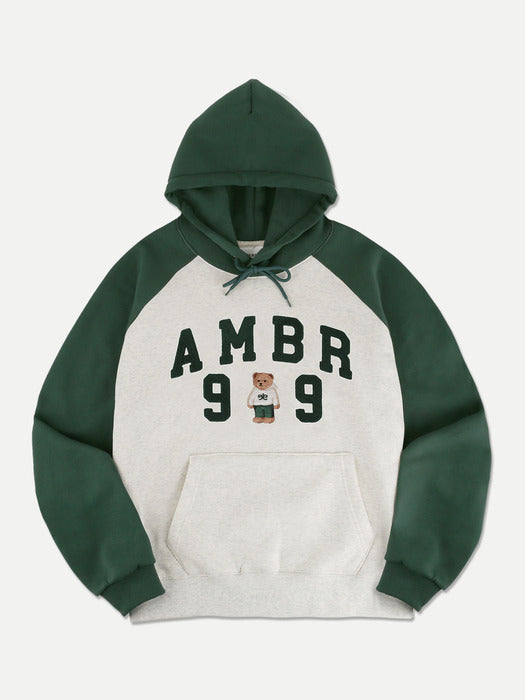 [ambler] 99 Bear Over fit Hoodie AHP1020 (Green)