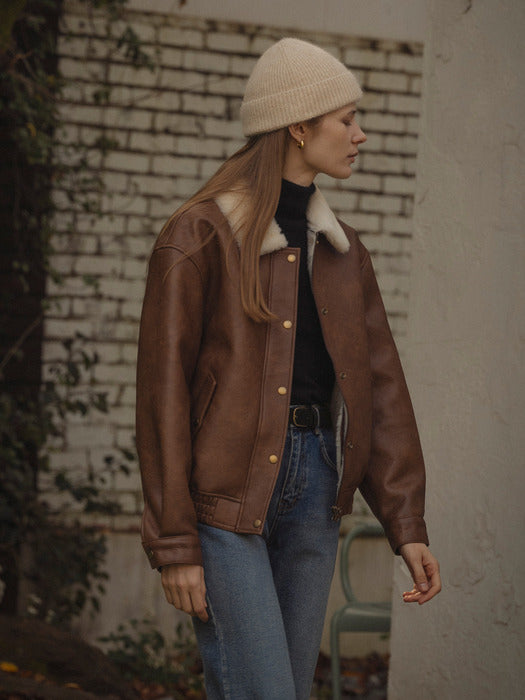 [TILLIDIE] Dover double stitch mustang jumper_Brown