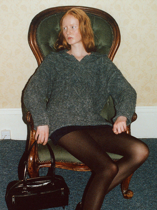 [raive] Overfit Knit in Grey VK3WP173-12