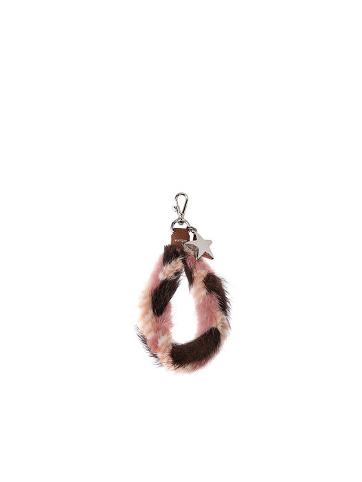 [vunque] Mink Twist Handle Charm Pink