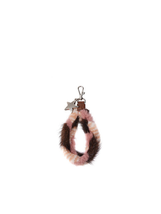 [vunque] Mink Twist Handle Charm Pink