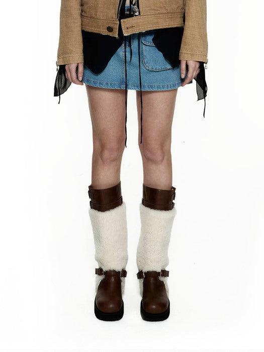 [osoi] TOBOO BROCLE BOOTS [COGNAC BROWN]