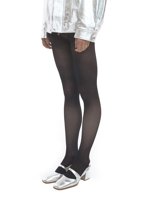 [osoi] RHINESTONE TIGHTS [BLACK]