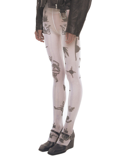 [osoi] DRAWING TIGHTS [IVORY]