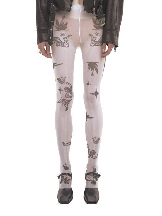[osoi] DRAWING TIGHTS [IVORY]