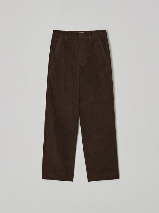 Corduroy Straight Pants_dark brown