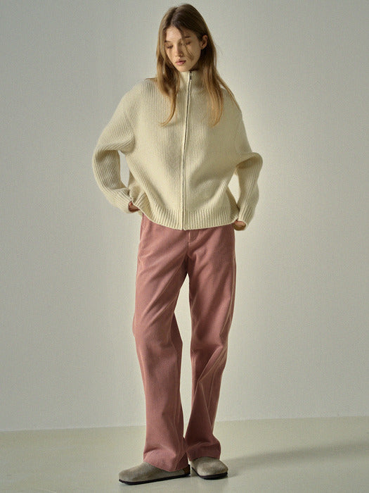 Corduroy Straight Pants_vintage pink
