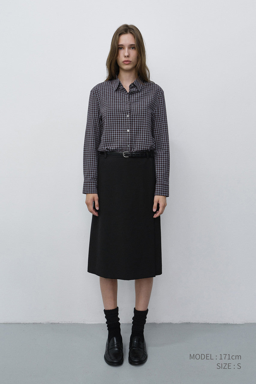Dunst Pleats Midi Wrap Skirt Black