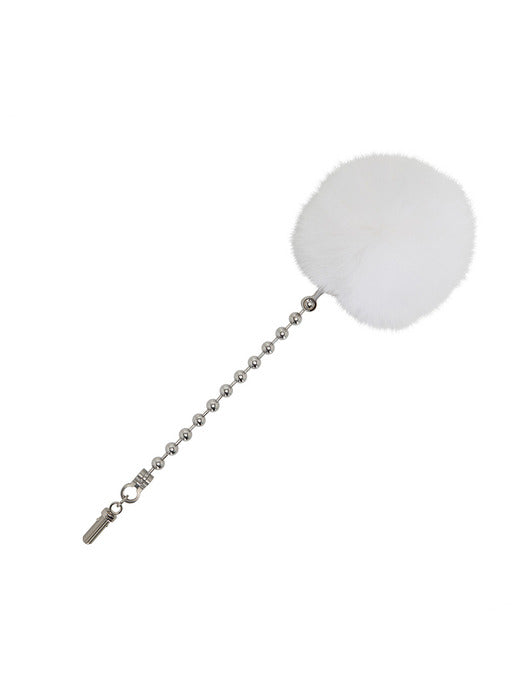 [vunque] Big Pompom Bullet Chain (빅 폼폼 불렛 체인) White