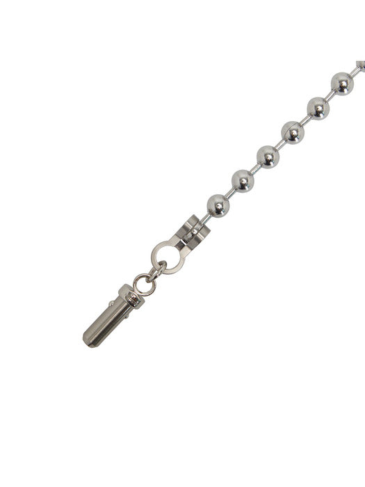 [vunque] Big Pompom Bullet Chain (빅 폼폼 불렛 체인) White