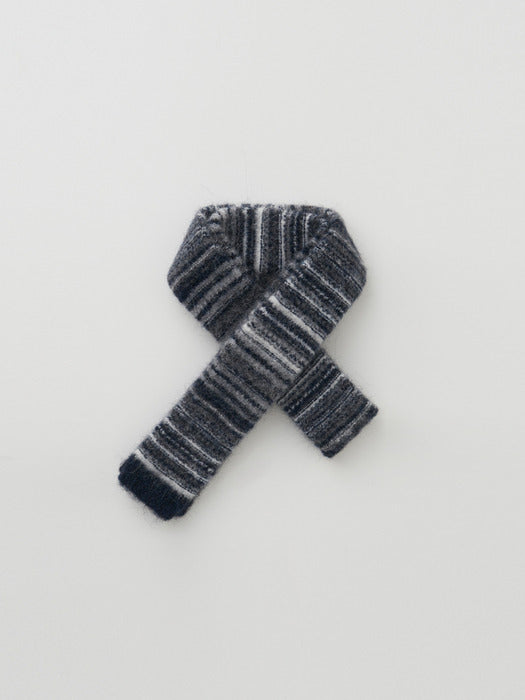 [moia] stripe muffler (navy)