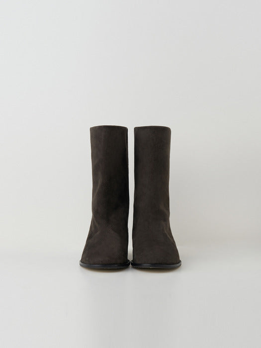 [moia] suede middle boots (ash brown)