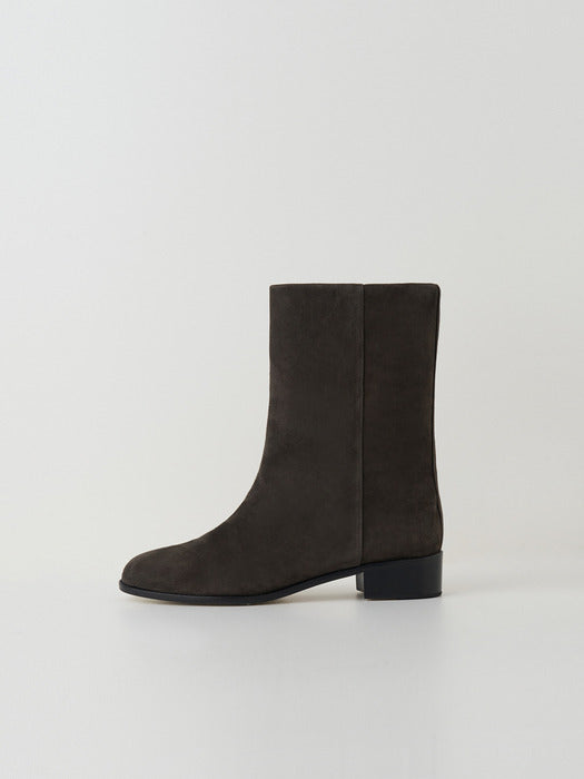 [moia] suede middle boots (ash brown)