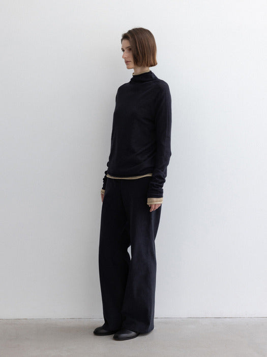 [moia] wholegarment turtleneck (navy)