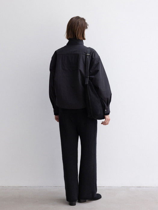 [moia] knit pocket pants (black)