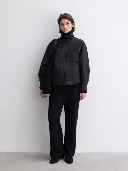 [moia] knit pocket pants (black)