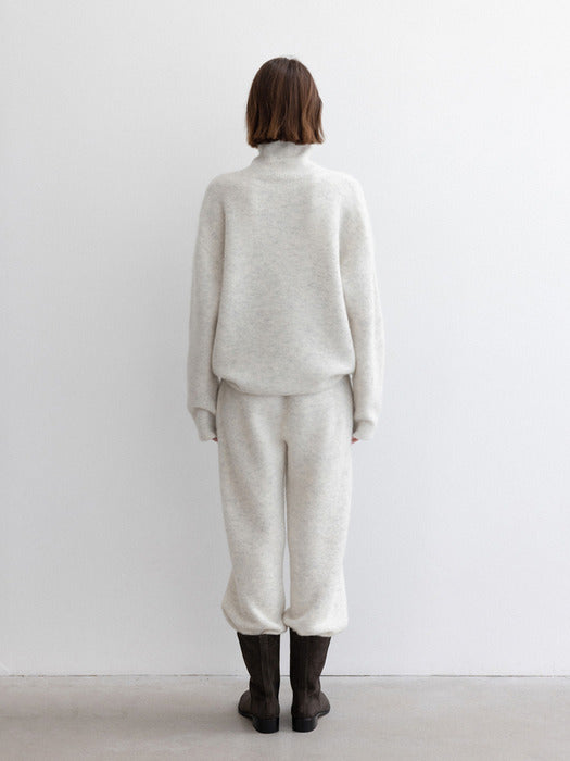 [moia] knit pocket pants (melange gray)