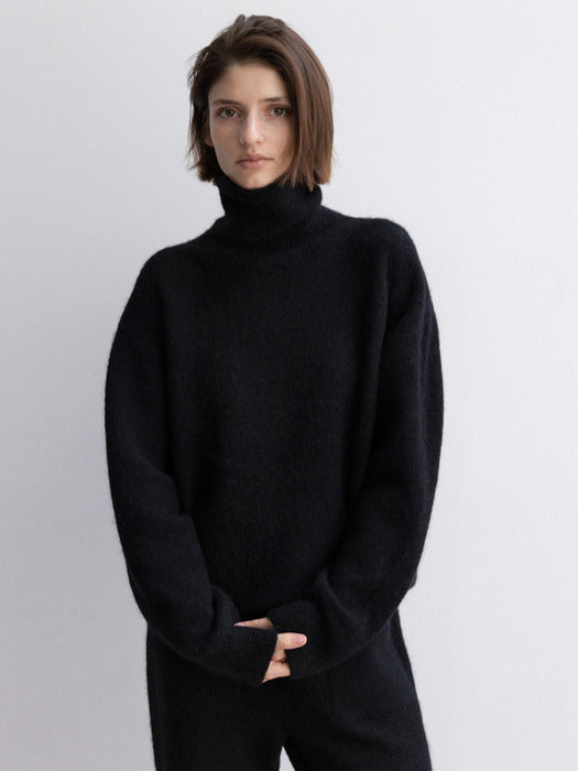 [moia] alpaca turtleneck (black)