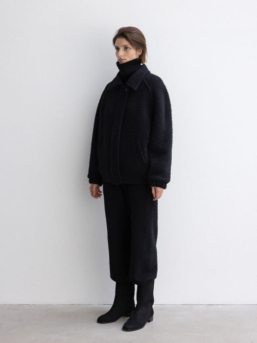 [moia] alpaca coat (black)