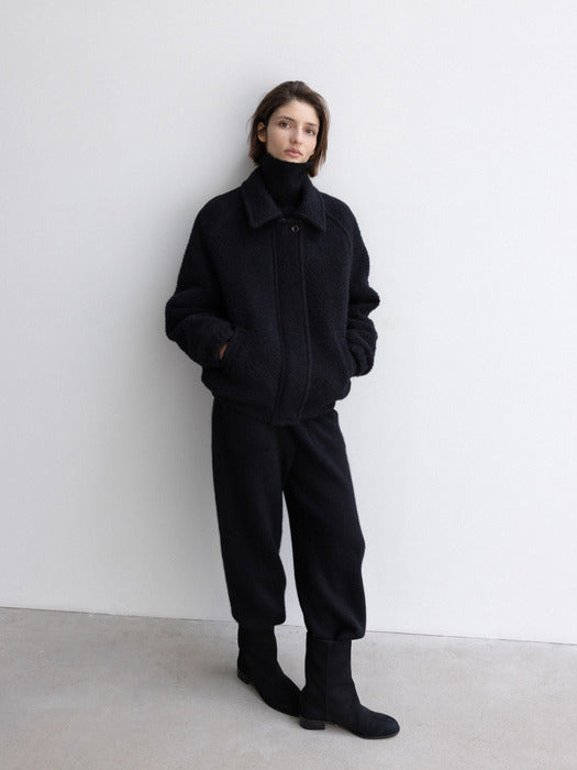 [moia] alpaca coat (black)