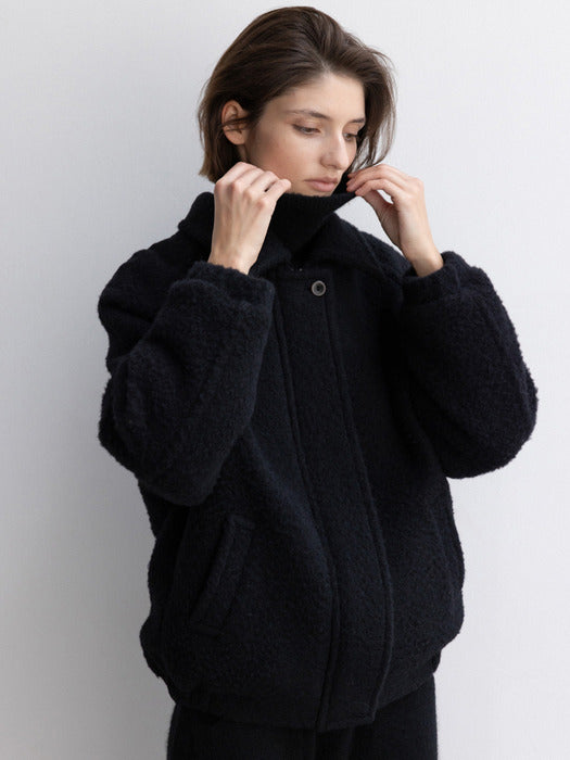 [moia] alpaca coat (black)