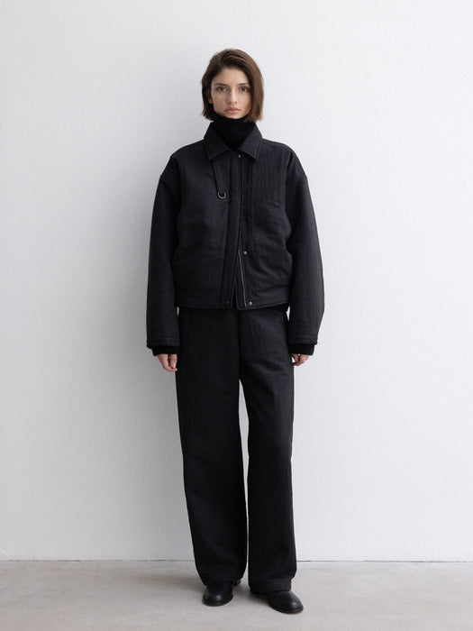 [moia] padded banding pants (black)