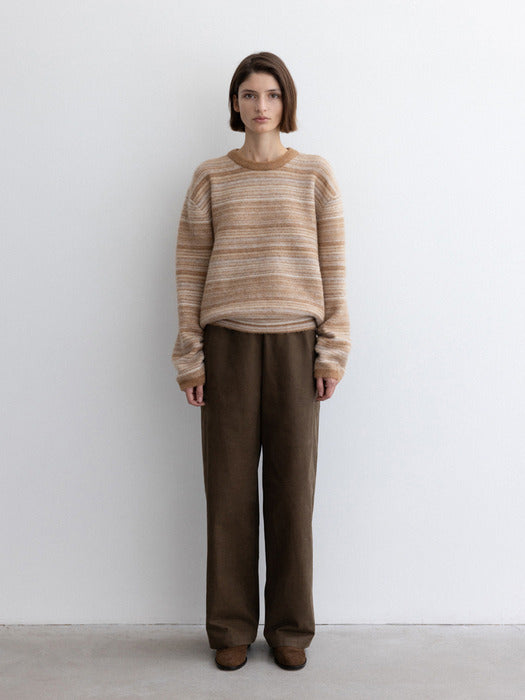 [moia] cotton banding pants (khaki)