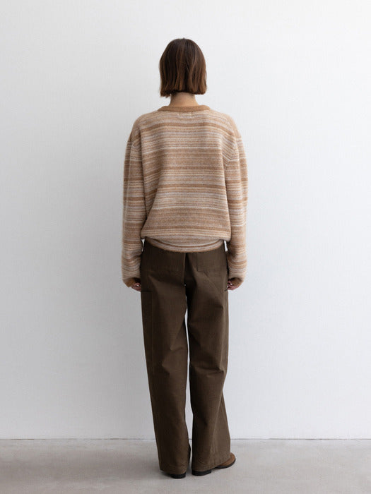 [moia] cotton banding pants (khaki)