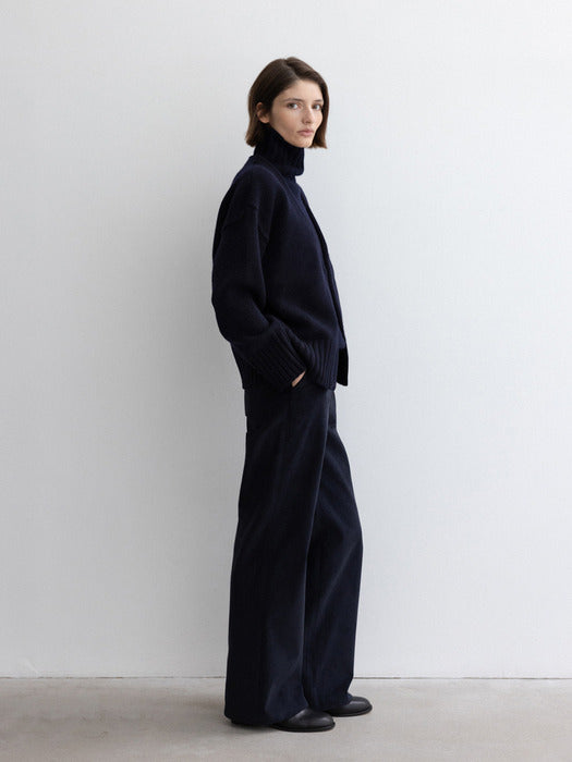 [moia] merino cardigan (navy)