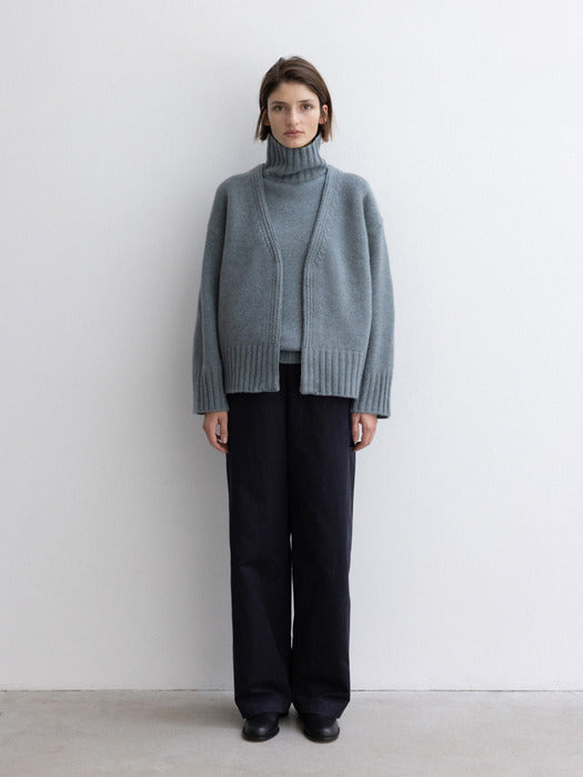[moia] merino cardigan (stone blue)