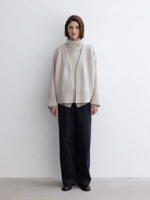 [moia] merino cardigan (ecru)